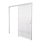 Porta de Correr Lambri 1 Folha Suspensa em Alumínio Pintado Branco com Fechadura 2,10x0,86m Linha Home 3A Alumínio