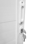 Porta de Correr Lambri 1 Folha Suspensa em Alumínio Pintado Branco com Fechadura 2,10x0,86m Linha Home 3A Alumínio