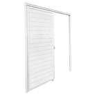 Porta de Correr Lambri 1 Folha Suspensa em Alumínio Pintado Branco com Fechadura 2,10x0,86m Linha Home 3A Alumínio