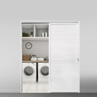 Porta de Correr Lambri 1 Folha Suspensa em Alumínio Pintado Branco com Fechadura 2,10x0,86m Linha Home 3A Alumínio