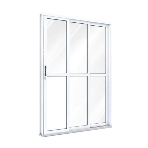 Porta de Correr Lateral 3 Folhas 213x150 Riobras Pronta Ullian