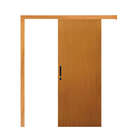 Porta De Correr Lisa Em Madeira Semi Sólida Com Moldura Mapaf