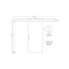 Porta De Correr Madeira 215x70cm Sobrepor Reversível Melamíni