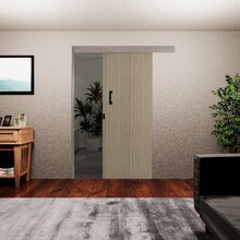 Porta De Correr Madeira 215x70cm Sobrepor Reversível Melamíni