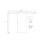 Porta De Correr Madeira 215x70cm Sobrepor Reversível Melamíni