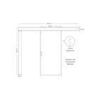 Porta De Correr Madeira 215x90cm Sobrepor Reversível Melamíni