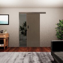 Porta De Correr Madeira 215x90cm Sobrepor Reversível Melamíni