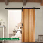 Porta De Correr Mexicana Em Madeira Maciça Tauari Com Trilho