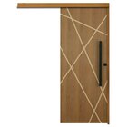 Porta De Correr Padrão Imbuia Agatha Trilho Embutir Puxador B