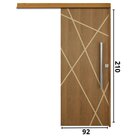 Porta De Correr Padrão Imbuia Agatha Trilho Embutir Puxador T