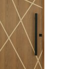 Porta De Correr Padrão Imbuia Agatha Trilho Soft Puxador Barr