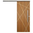 Porta De Correr Padrão Imbuia Agatha Trilho Vision Puxador Ba