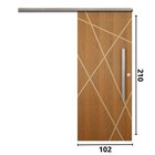 Porta De Correr Padrão Imbuia Agatha Trilho Vision Puxador Ba