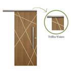 Porta De Correr Padrão Imbuia Agatha Trilho Vision Puxador Tu