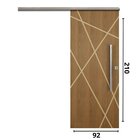 Porta De Correr Padrão Imbuia Agatha Trilho Vision Puxador Tu