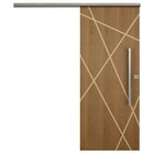 Porta De Correr Padrão Imbuia Agatha Trilho Vision Puxador Tu