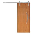 Porta De Correr Padrão Imbuia Belissima 6 Trilho Soft Puxador