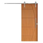 Porta De Correr Padrão Imbuia Belissima 6 Trilho Soft Puxador