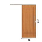 Porta De Correr Padrão Imbuia Belissima 9 Trilho Vision Puxad