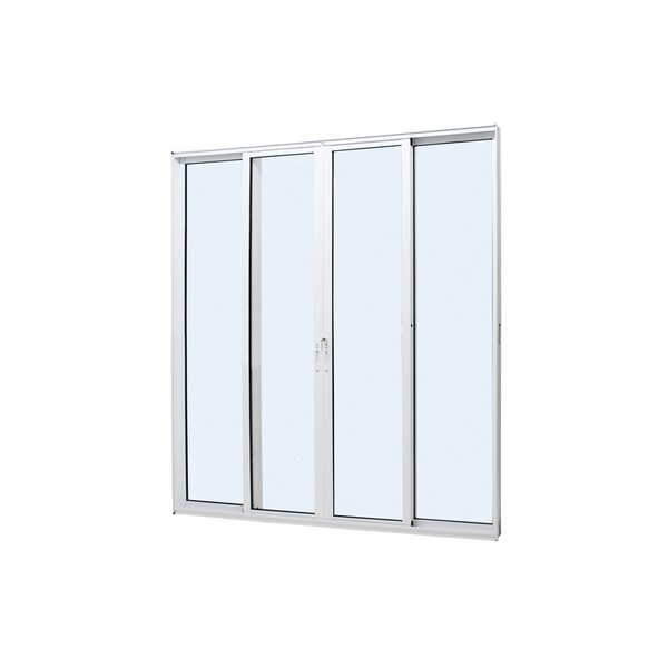 Porta De Correr Panorâmica Em Alumínio Branco Caribe Max 215x