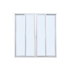 Porta De Correr Panorâmica Em Alumínio Branco Caribe Max 215x