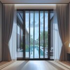 Porta De Correr Panoramica Laminada 210x200cm 3 Folhas Moveis