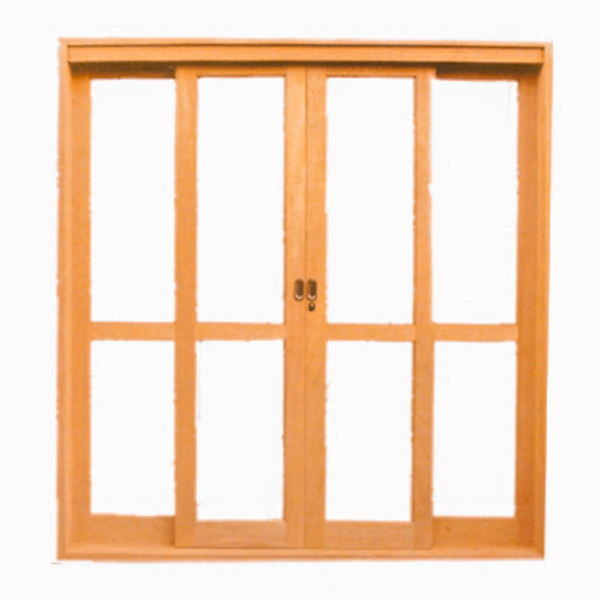 Porta De Correr Panorâmica Reta 4 Folhas Em Madeira Maciça Ce