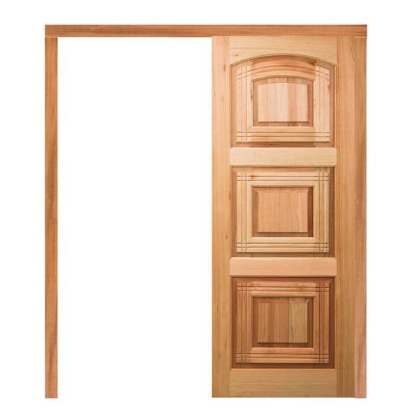 Porta De Correr Pm02 Lindoya Em Madeira Maciça Eucalipto Cruz