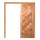Porta De Correr Pm06 Magna Em Madeira Maciça Eucalipto Cruzei