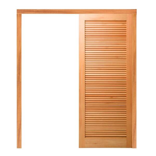 Porta De Correr Pm09 Veneziana Em Madeira Maciça Eucalipto Cr