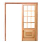 Porta De Correr Pm11 Oriental Em Madeira Maciça Eucalipto Cru