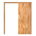 Porta De Correr Pm26 Mexicana Em Madeira Maciça Eucalipto Cru