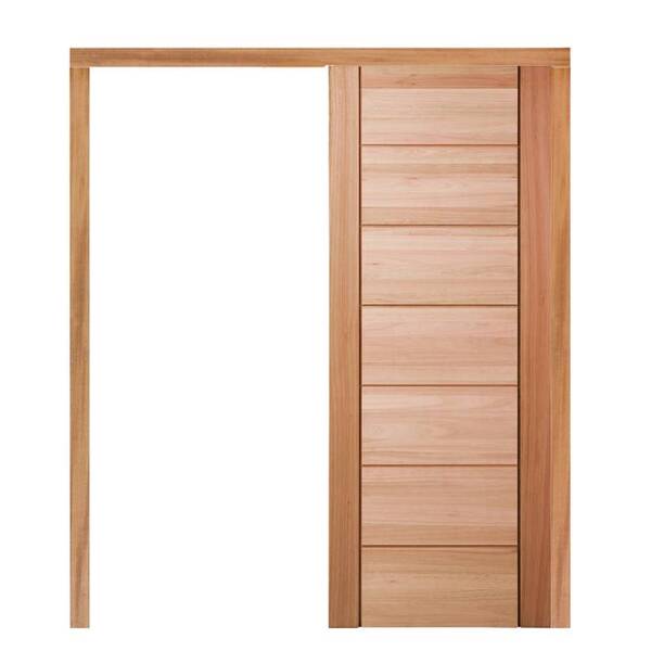 Porta De Correr Pm58 Em Madeira Maciça Eucalipto Cruzeiro 90c