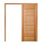 Porta De Correr Pm78 Solar Em Madeira Maciça Eucalipto Cruzei