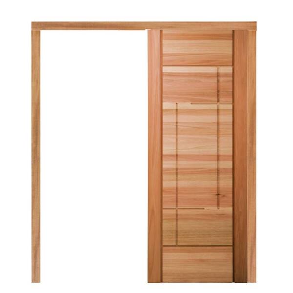 Porta De Correr Pm92 Moderne Em Madeira Maciça Eucalipto Cruz