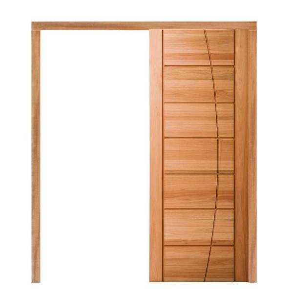 Porta De Correr Pm93 Seleta Em Madeira Maciça Eucalipto Cruze