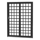 Porta De Correr Quadriculada Em Aço Primer 215x160x14 Cm 2 Fo