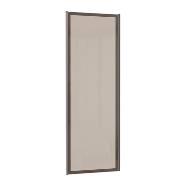 Porta de Correr Reflecta para Closet Branco com Puxador Champagne e Kit de Instalação 222,6x79,7cm Prime Luciane