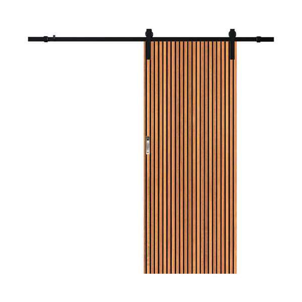 Porta De Correr Ripada Fuji Em Madeira Semi Sólida Hdf Com Tr