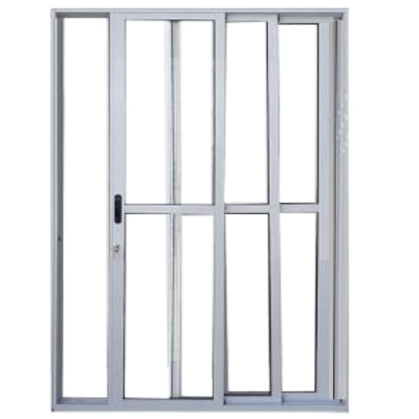 Porta De Correr Sacada 3 Folhas Sequenciais 2.10 X 1.80 Brilh