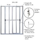 Porta De Correr Sacada 3 Folhas Sequenciais Móveis 2.10 X 1.2