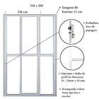 Porta De Correr Sacada 3 Folhas Sequenciais Móveis 2.10 X 2.0