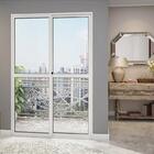 Porta De Correr Sacada Em Alumínio 2 Folhas Branco - 210x100