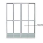 Porta De Correr Sacada Mista Em Alumínio 4 Folhas Branco - 21