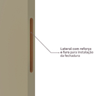 Kit Correr com Batente de 12 a 19cm e Folha de Porta Lacca Touch Fendi Direito ou Esquerdo 2,10x0,72 Vivace Plus Artens