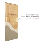 Kit Correr com Batente de 12 a 19cm e Folha de Porta Lacca Touch Fendi Direito ou Esquerdo 2,10x0,72 Vivace Plus Artens