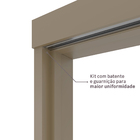 Kit Correr com Batente de 12 a 19cm e Folha de Porta Lacca Touch Cappucino Direito ou Esquerdo 2,10x0,72 Artens