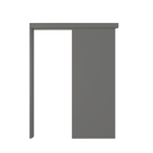 Kit Correr com Batente de 12 a 19cm e Folha de Porta Lacca Touch Grafite Direito ou Esquerdo 2,10x0,72 Artens