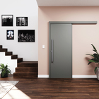 Kit Correr com Batente de 12 a 19cm e Folha de Porta Lacca Touch Grafite Direito ou Esquerdo 2,10x0,72 Artens