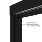 Kit Correr com Batente de 12 a 19cm e Folha de Porta Lacca Touch Nero Direito ou Esquerdo 2,10x0,72 Vivace Plus Artens